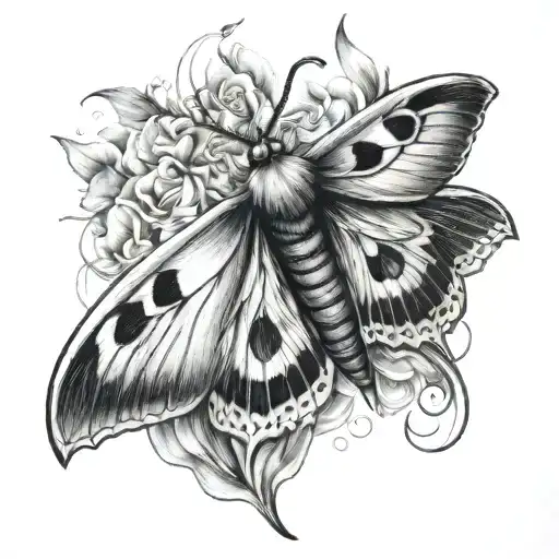 a moth to a flame tattoo design idea