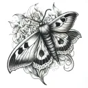 a moth to a flame tattoo design idea