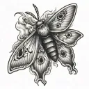 a moth to a flame tattoo design idea