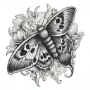 a moth to a flame tattoo design idea