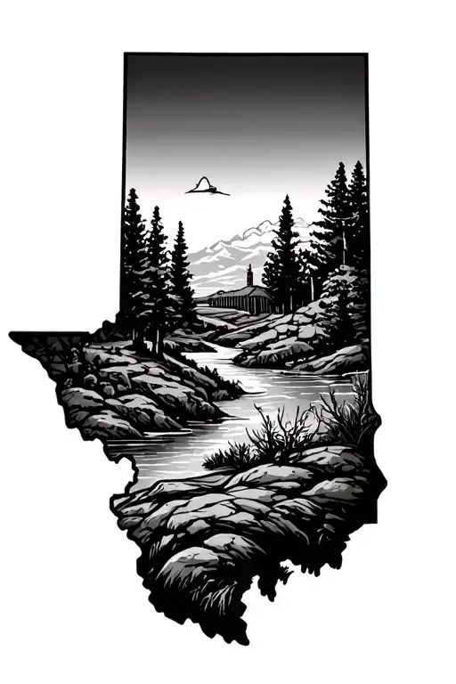 oklahoma scenery tattoo tattoo design idea