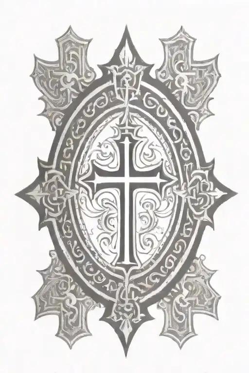 jerusalem cross church holy sepulchre tattoo design idea
