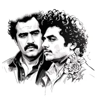 Pablo Escobar and Gustavo Cerati tattoo design idea