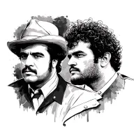 Pablo Escobar and Gustavo Cerati tattoo design idea