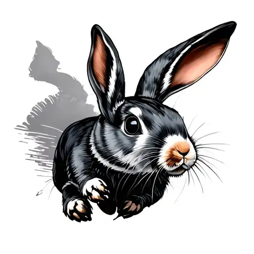 edond charles, scorpio, rabbit running tattoo design idea