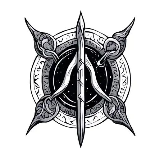 viking binding rune tattoo design idea
