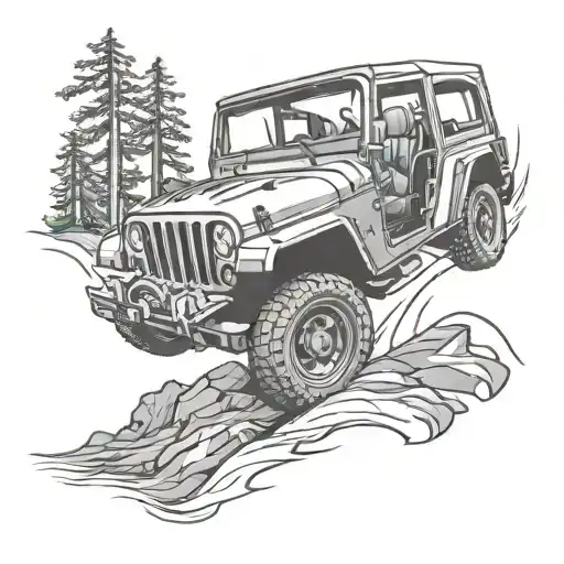 Jeep tattoo design idea