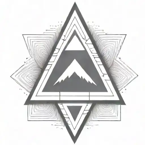 arrowhead with a simple geometric pattern tattoo design idea
