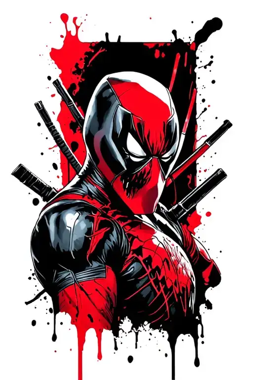 Deadpool only turns the head in Venom tattoo design idea