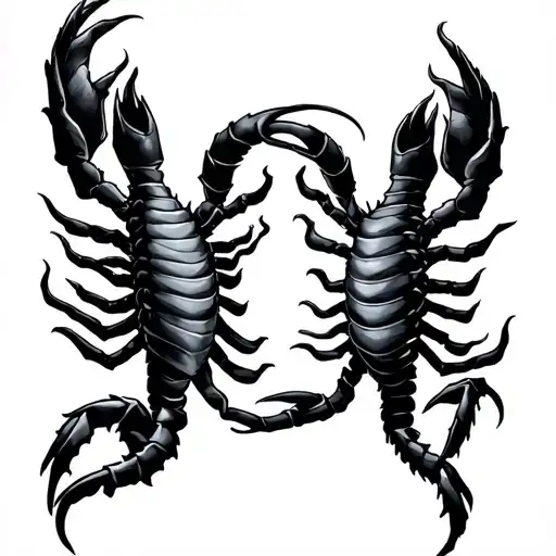 bdsm master and sub, Gemini and scorpio tattoo design idea