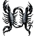 bdsm master and sub, Gemini and scorpio tattoo design idea