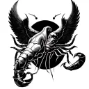 bdsm master and sub, Gemini and scorpio tattoo design idea