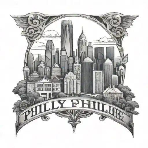 Philly Skyline tattoo design idea