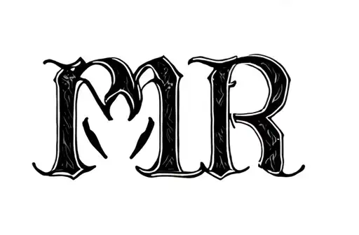 "MR" tattoo design idea