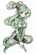 jade gemstone tattoo design idea