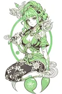 jade gemstone tattoo design idea