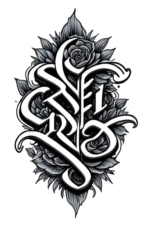 Serendipity lettering tattoo design idea