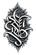 Serendipity lettering tattoo design idea