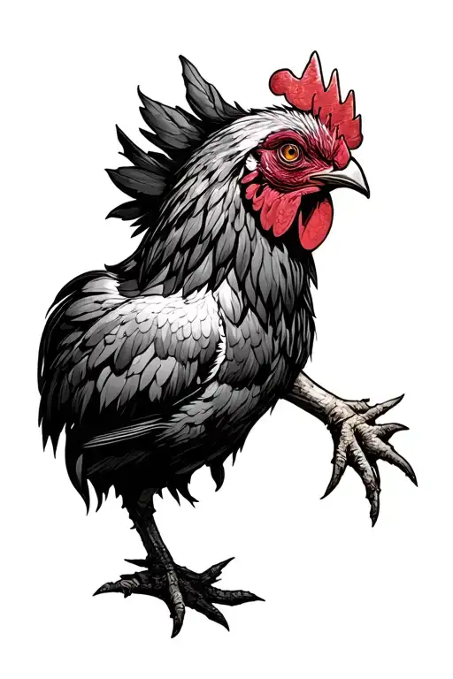 baba yaga house dacha chicken legs tattoo design idea