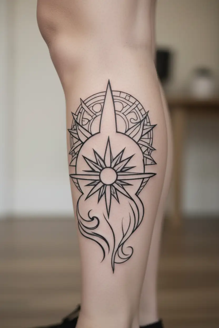Filipino Sun tattoo design idea