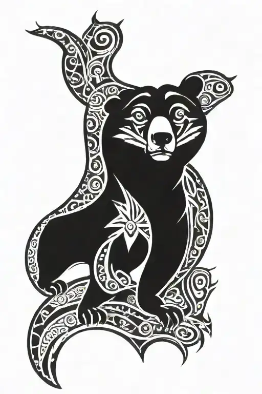 Brother Bear totem tattoo design idea