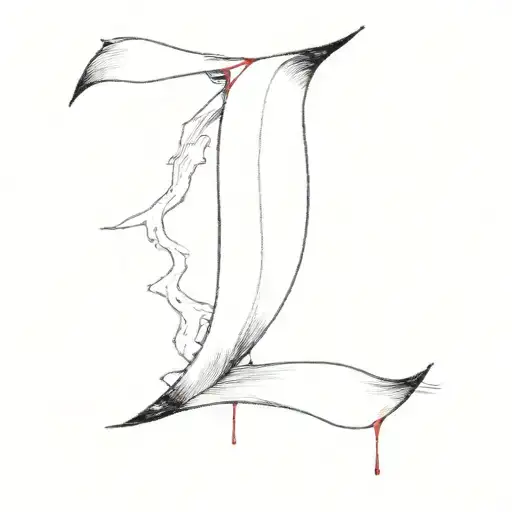 the letter l tattoo design idea