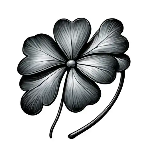 5 Leaf Clover tattoo design idea