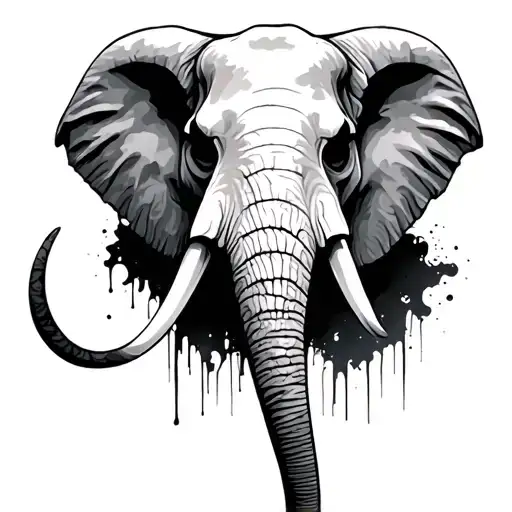 Elephant Skull tattoo design idea