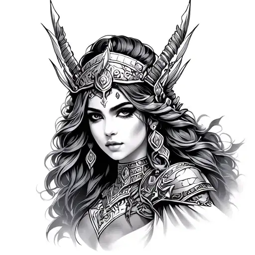 azte warrior princess tattoo design idea