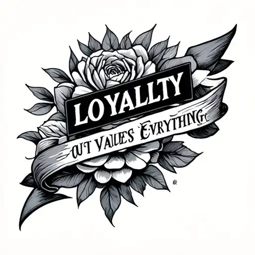 loyalty out values everything tattoo design idea