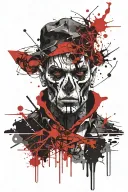 mystery warrior, gothic inspired tattoo tattoo design idea