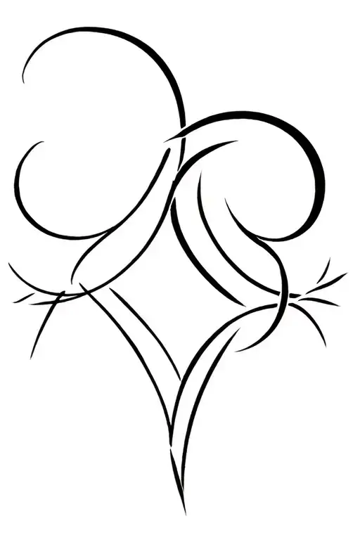 leo and capricorn zodiac signs intertwined tattoo design idea