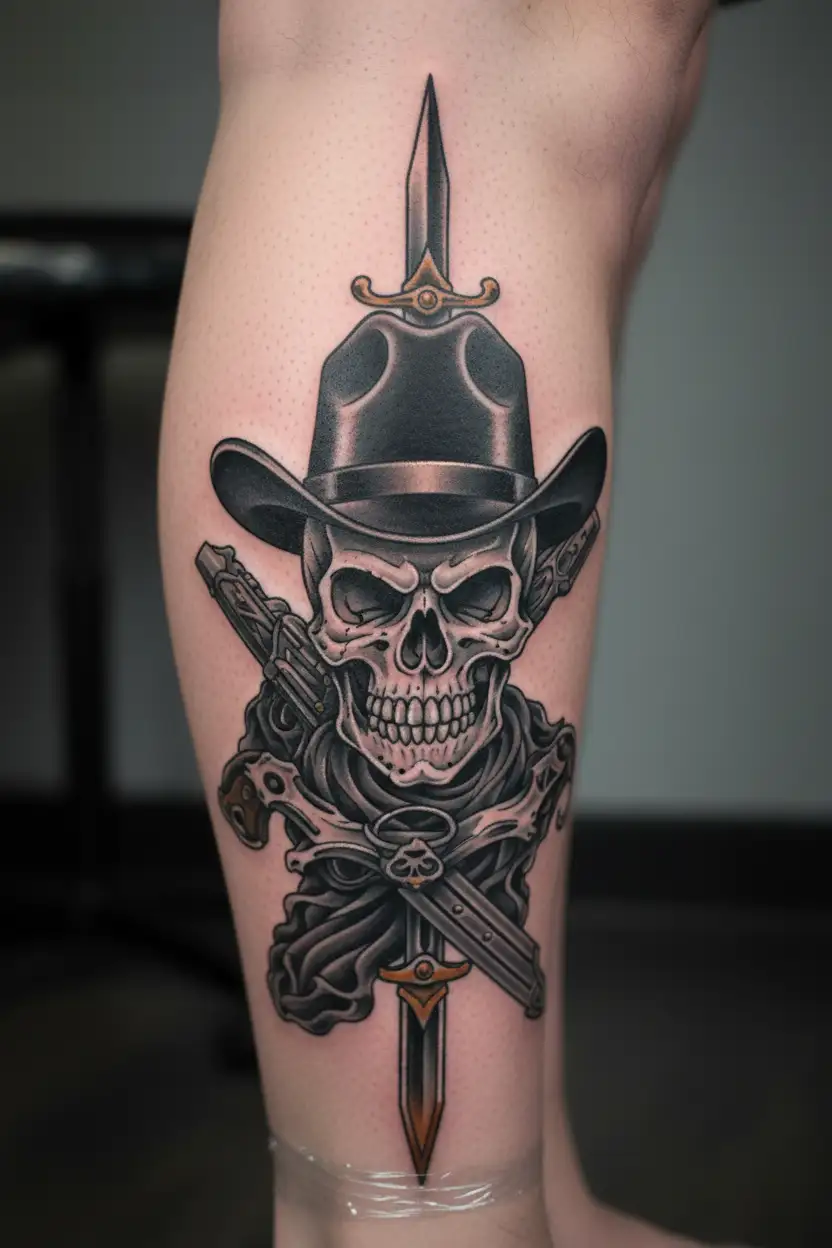 punisher skull tattoo design idea