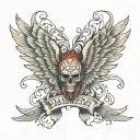 wings tattoo dangerous tattoo design idea