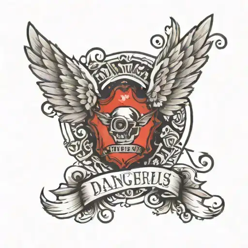 wings tattoo dangerous tattoo design idea