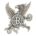 I want a Right chest to arm tattoo, from chest there is R symbol that reminds me of us 3 siblings. from right chest to a tattoo design idea