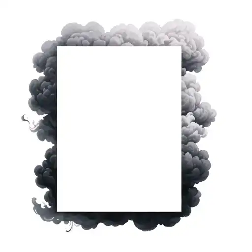 Coverup Clouds and Smoke tattoo design idea