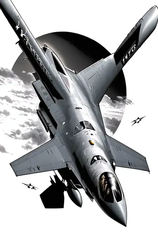f-15 fighter jet tattoo design idea