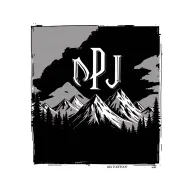 tattoo with the initials PJ with mountains in the initial letters tattoo design idea