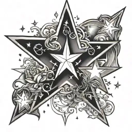 live forever with stars forming tattoo design idea