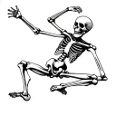 Dancing Skeleton tattoo design idea