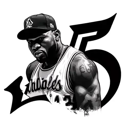 50 Cent and Los Angeles tattoo design idea