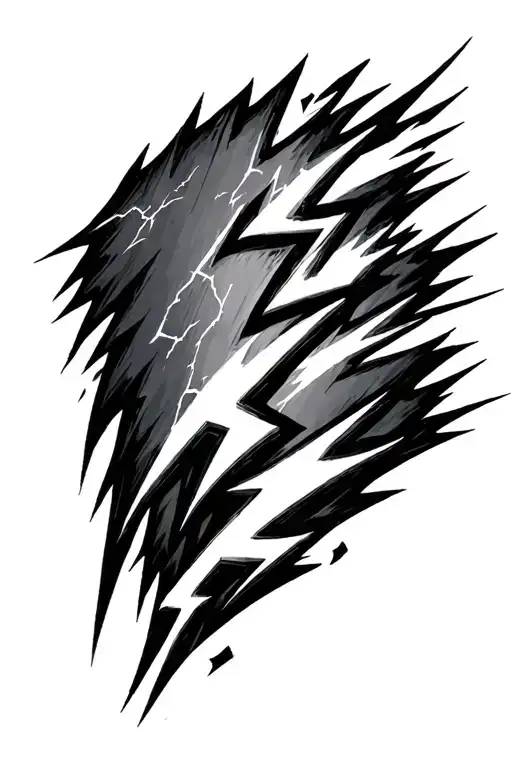 lightning bolts tattoo design idea
