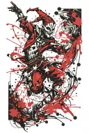 dancing jester tattoo design idea