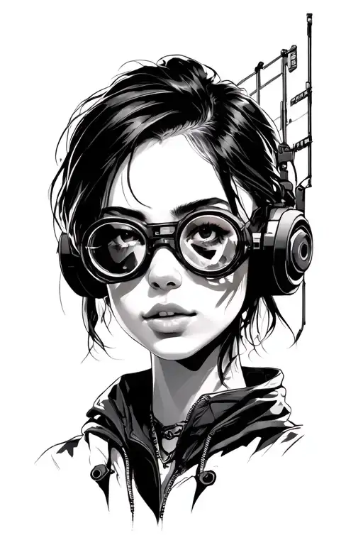 Lucy cyberpunk edgerunner tattoo design idea