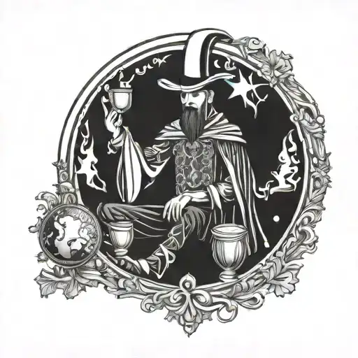 the magician tarot card tattoo design idea