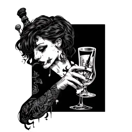 sexe alcool violence tattoo design idea