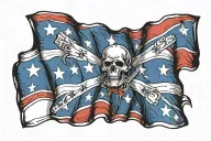 confederate flag nametag tattoo design idea