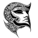 Gemini Mask tattoo design idea