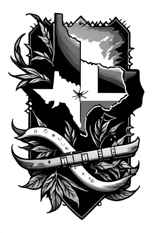 Texas theme tattoo tattoo design idea